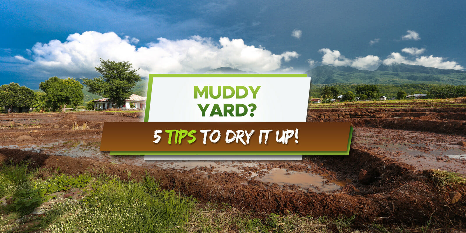 how to dry up muddy yard